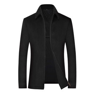 [gcei] hombres casual gabardina moda negocios largo delgado abrigo chaqueta outwear