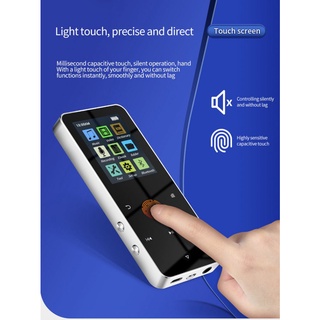 Gega reproductor Mp3 Mp4 De 1.8 pulgadas De Metal táctil reproductor De Música Bluetooth 4.2 soporta tarjeta con alarma Fm Pedômetro E-Book incorporado (3)