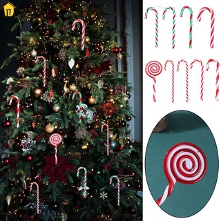 Suer plástico colorido juguetes caramelos nuevo bastón de navidad decoraciones de árbol de navidad