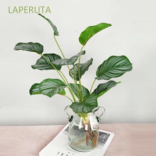 LAPERUTA Lifelike Artificial Green Plant Real Touch Garden Decoration Arrowroot Leaves Party Table Ornament Nordic Room Decorations Fake Plants Greenery Home Decor