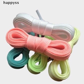 [happy] 1 par de cordones luminosos planos zapatillas de deporte de lona zapato cordones fluorescentes cordones