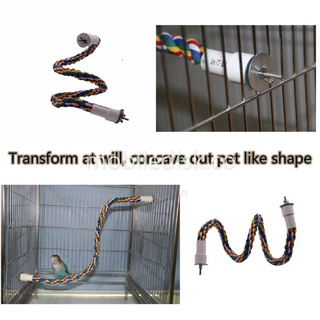 Rotate Cotton Rope Bird Perch Stand For Parrot Cage Toy Cage Decoration