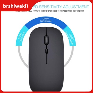 Brshiwaki1 Mouse inalámbrico recargable 2.4g Para oficina