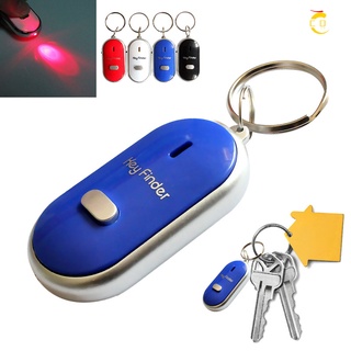 LED Key Finder Locator Find Lost Keys Chain Keychain Whistle Sound Control UBV