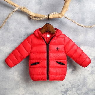 Kids Baby Girl Boy Hooded Coat Plane Cartoon Jacket Thick Warm Outerwear Clothes