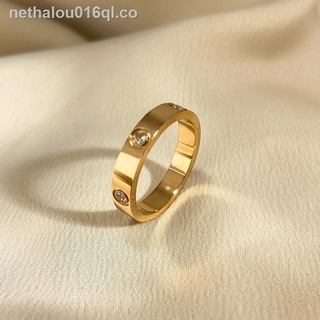 [en stock] anillo de acero de titanio femenino de moda personalidad coreana ins tendencia nicho diseño de luz de lujo nicho exquisita decoración anillo de dedo índice