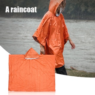 Portable Emergency Raincoat Double Sided Reflective Material Wear Resistant Insulation Waterproof Outdoor Camping Tools