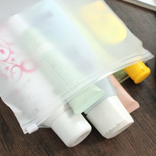 5 bolsas de almacenamiento impermeables con cremallera translúcida de viaje, bolsa de plástico (3)
