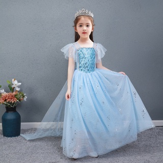 2020 hielo y nieve 2 princesa Aisa vestido Aisa vestido nuevo Aisa ropa niños ropa femenina verano