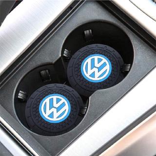 Auto sport 7cm Diameter Oval Tough Car Logo Vehicle Travel Auto Cup Holder Insert Coaster Can 2 Pcs for Volkswagen VW Golf Bora Jetta POLO GOLF Passat Tiguan Accessories (2)