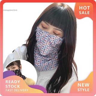 hy mujer verano oreja colgante a prueba de viento protección solar cubierta de la cara cuello polaina bufanda