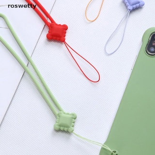 roswetty - soporte de silicona para teléfono celular, localizador de etiquetas de aire, rastreador de cuerda co