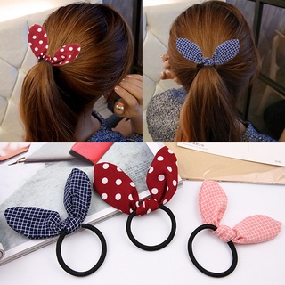 1Pieza Lazo de orejas de conejo de color aleatorio / Accesorios para el cabello de estilo coreano / Niños, accesorios básicos para la cabeza