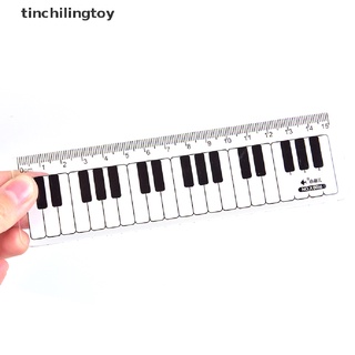 [tinchilingtoy] Creative Piano Teclado Regla 15cm 6in Términos Musicales Negro Y Blanco Plástico [Caliente] (1)