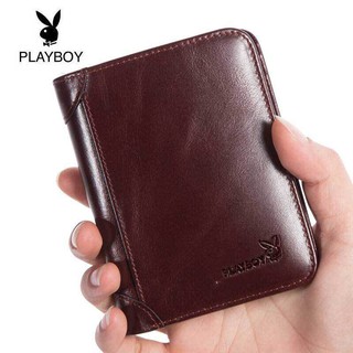 Playboy cartera de los hombres s corto retro vertical cartera joven y de mediana edad estudiante cartera casual cartera bolsa de tarjeta