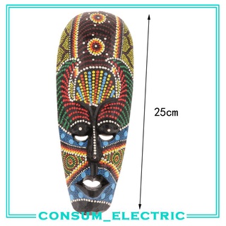 1 pieza de madera aborigen estilo africano máscara pintada decoración montada en la pared africana decoración a mano cincelado madera africana pared