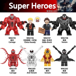 venom carnage marvel super heroes series minifigures compatible lego bloques de construcción juguetes regalos wm6120