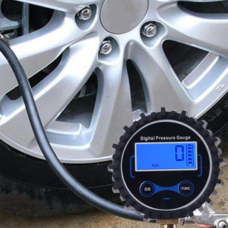 Qx medidor de presión Digital de neumáticos con Clip rápido de deflación de mandril de aire para coche camión vehículo 200 PSI/BAR/KPA/ KGF/CM2 (4)