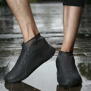 Sportstar Lecimo silicona Overshoes Rain fundas impermeables para zapatos, Protector reciclable (S negro)