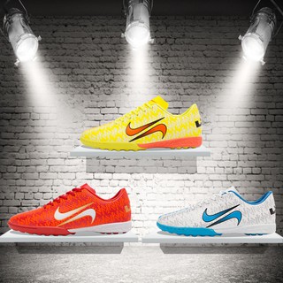 Oferta de tiempo!!Nike Indoor Low Top hombres tejer futsal zapatos de cuero transpirable fútbol zapatos de competencia