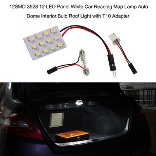 Spell 48 SMD 3528 48 LED Panel blanco coche lectura mapa lámpara Auto domo Interior bombilla de techo con adaptador T10 (1)