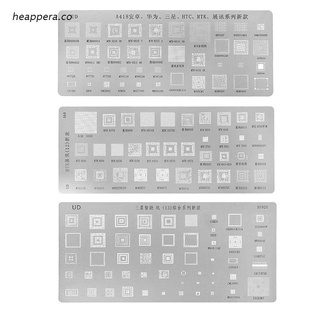 hea 3pcs Universal BGA Reballing Stencils Kit For MTK Samsung HTC Huawei Android