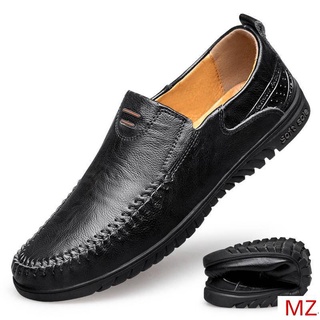 Mz nuevos británicos de los hombres zapatos de cuero de la PU de superficie suave casual de negocios de los hombres zapatos de cuero de un pedal perezoso zapatos de trabajo