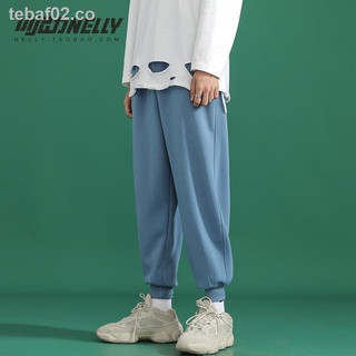 ┅Pantalones deportivos grises modelos de primavera y otoño para hombres con leggings pantalones sueltos tendencia de estilo coreano pantalones casuales de pierna ancha recta