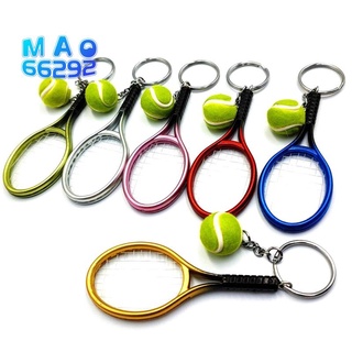 6pcs mini raqueta de tenis bola llavero colgante bolsa accesorios para bolsa