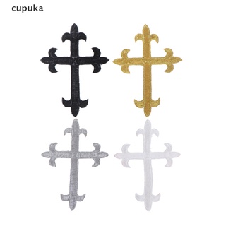 cupuka 1 pza parches bordados cruzados de hierro en apliques accesorios de bordado co