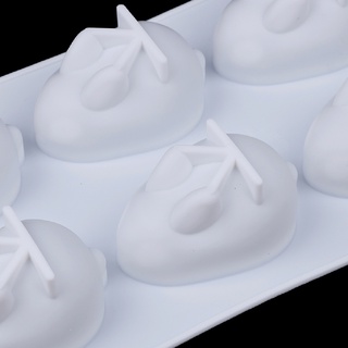 [cod] molde de silicona de 6 agujeros en forma de conejo 3d molde para tartas mousse postre postre decoración caliente (7)