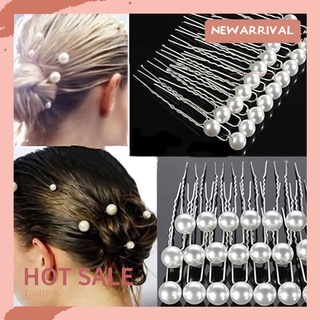 [ts] 20 pzs horquillas para el pelo de la boda/boda/fiesta/pinzas/pinzas de perlas de imitación blanca