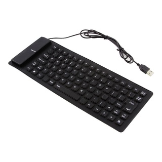 cheersall.co 85 teclas portátil plegable con cable usb silencio teclado de silicona para ordenador portátil (7)