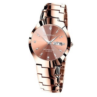 Karffney reloj de negocios de lujo para hombre impermeable fecha reloj Masculino moda relojes de cuarzo Casual reloj de pulsera Relogio Masculino
