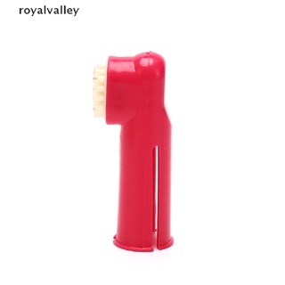 Royalvalley 2pcs Soft Pet Finger Toothbrush Teddy Dog Brush Bad Breath Tartar Teeth Tool CO