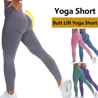 Las Mujeres Sin Costuras Polainas Pantalones De Yoga Sólido De Cintura Alta Longitud Completa Leggings Fitness Ropa Deportiva