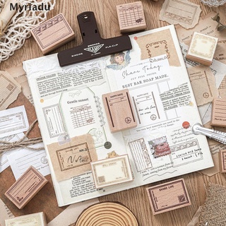 [myriadu] sello de fabricación de tarjetas montado en madera sellos de goma para manualidades diy scrapbooking planner. (1)