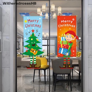 (witheredroseshb) puerta de navidad colgante bandera feliz navidad decoración para el hogar adornos de navidad en venta