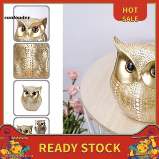 SL Resin Bird Craft Statue Home Decoration Owl Figurine Delicate for Decorating