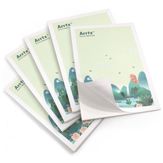 Arrtx - papel de marcador de bocetos (5 unidades, A4, adecuado para bocetos, marcador, pegajoso, papel grueso, templado)