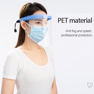 Máscara ajustable soporte de plástico máscara protectora cara completa transparente mascota pantalla rfer