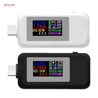 dream kws-1902c tipo c pantalla a color probador usb corriente monitor de voltaje medidor de energía móvil batería banco cargador detector
