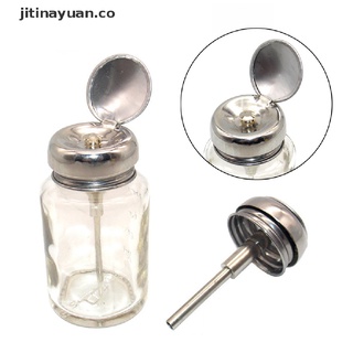 [jitinayuan] dispensador de bomba de vidrio transparente vacío de 100 ml botella de alcohol esmalte de uñas botella [co]
