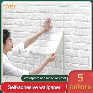 envíos rápidos autoadhesivo impermeable tv fondo de ladrillo papel pintado 3d pegatina de pared sala de estar papel pintado mural dormitorio decorativo