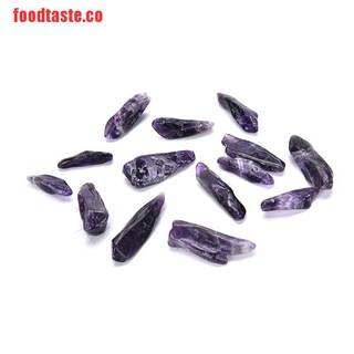 【foodtaste】100g Natural Purple Amethyst Point Quartz Crystal Rough Rock S