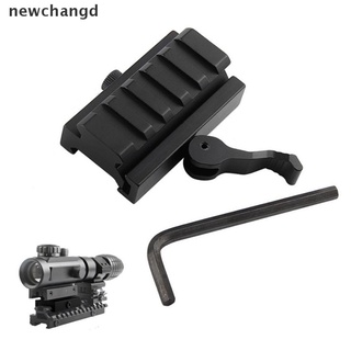 [nuevo] rifle scope mount qd quick despegable palanca de bloqueo elevador de 20 mm picatinny riel adaptador