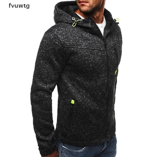 Fvuwtg Men's Hoodie Fleece Zip Up Hoodie Jacket Sweatshirt Hooded Zipper Outwear Top CO