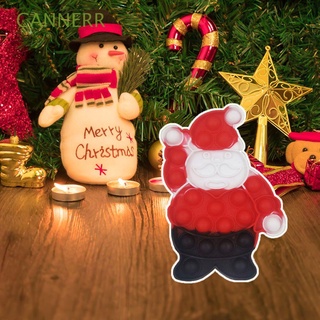 CANNERR Kids Gifts Fidget Popper Adult Pop It Fidget Toys Squeeze Toy Santa Decompression Toys Popit Silicone Stress Relief Push Bubble