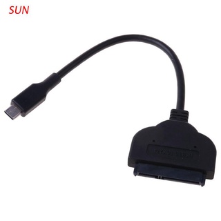 SUN USB 3.1 Type C to Sata Hard Disk Adapter Cable HDD SSD USB Converter Wire Core for 2.5 Inches Laptop Computer