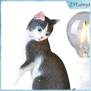 lámpara artificial de gato gatito lectura luz de noche mesita de noche casa pasillo apliques